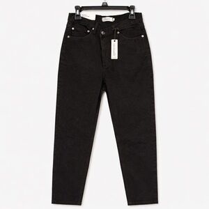 Rue21 High Rise Black Jeans Asymmetrical waist NWT